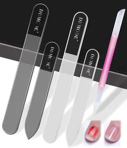 DRMODE 5P Nail File Set-Glass nail files can be used for daily care to create shiny nails, buff nails, exfoliate nails and remove any residual nail polish from nails.