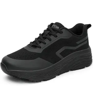 R CORD Women's Slip Resistant Waterproof Work Shoes, Slip-On Kitchen Shoes, Work Sneakers for Restaurant and Nursing, Oil Resistant Sole with Arch Support for Standing All Day
