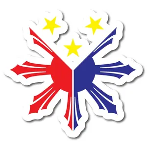 Philippine Flag Decal Filipino Sticker Pinoy Pinay Vinyl Decal Sticker for Car, Laptop, tumbler, more. # 958Color