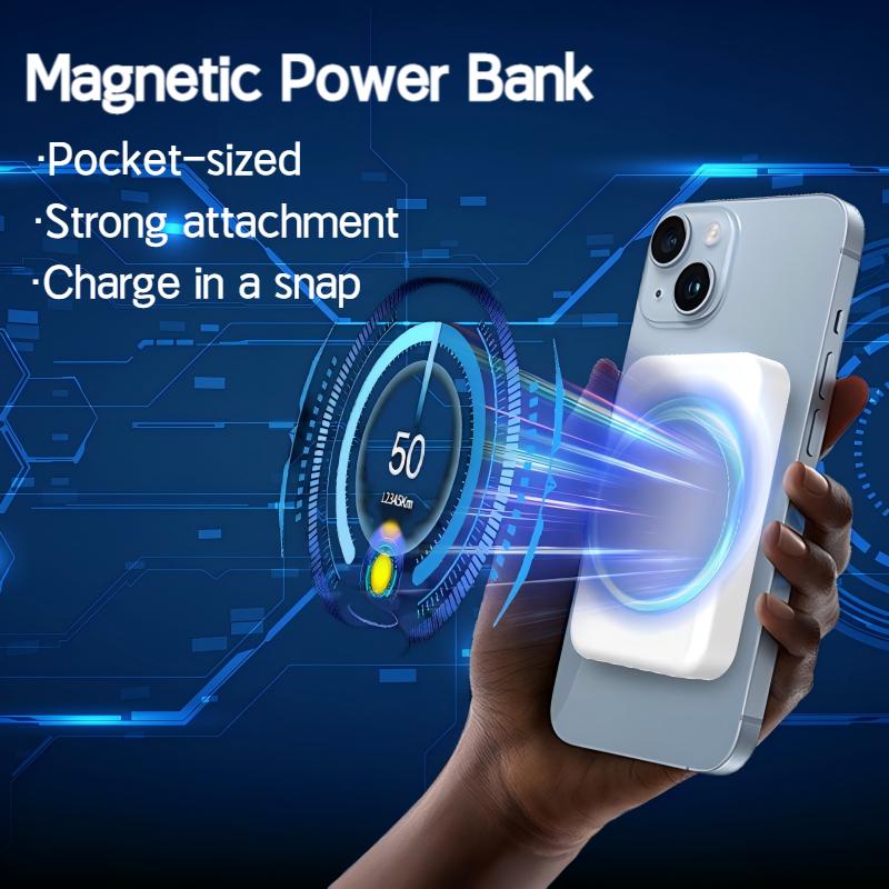 6-in-1 Portable Charging & Audio Kit – 10,000mAh Magnetic Power Bank, Wireless Charger, Type-C Cable & Bluetooth Headphones 6-in-1 Portable Charging & Audio Kit – 10,000mAh Magnetic Power Bank, Wireless Charger, Type-C Cable & Bluetooth Headphones