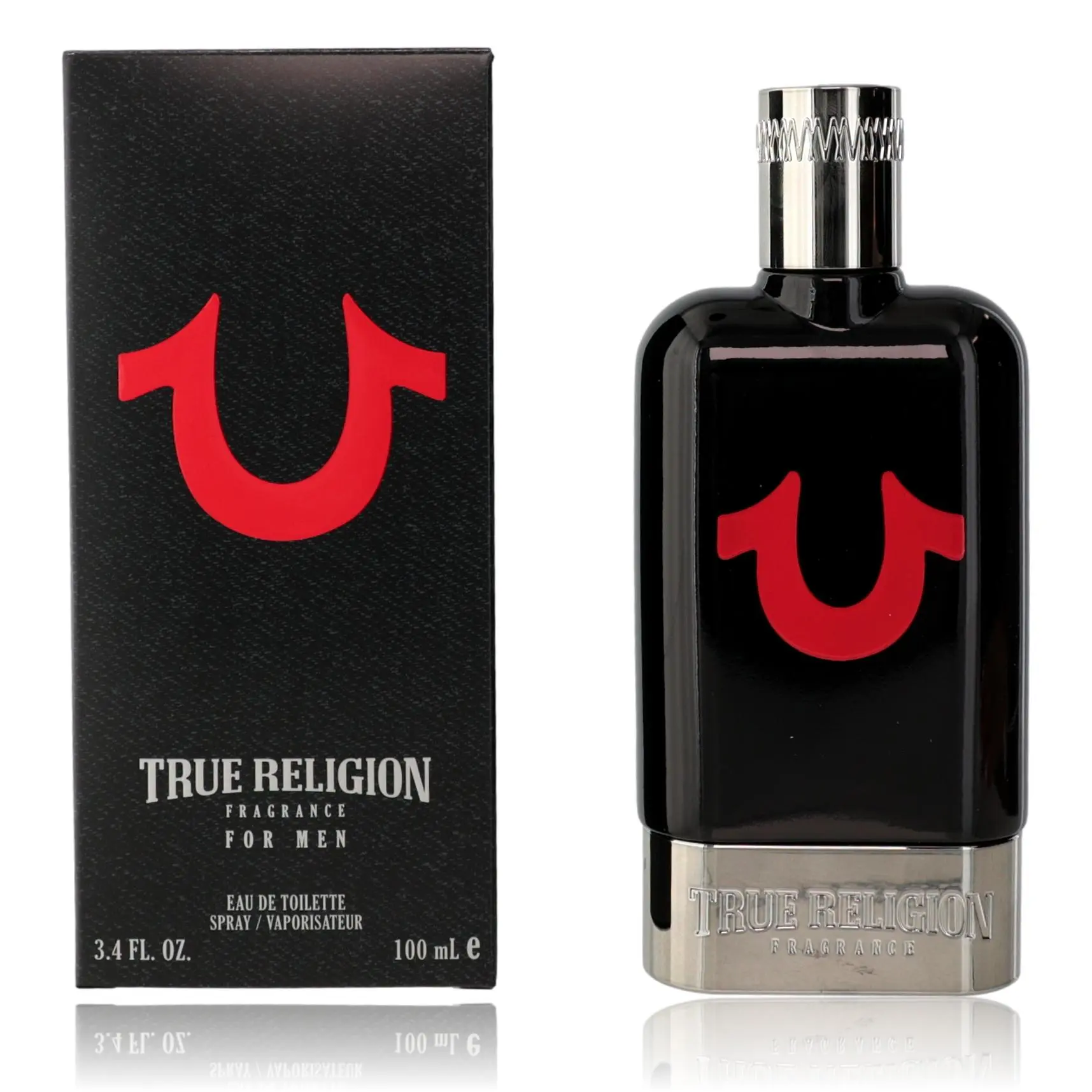 True Religion Black by True Religion, 3.4 oz EDT Spray for Men, Rosemary, Cedarwood, Aquatic, 3 To 3.9 Fl Oz, Aquatic Blend, Coumarin, Spray Bottle, Added Men's Fragrance