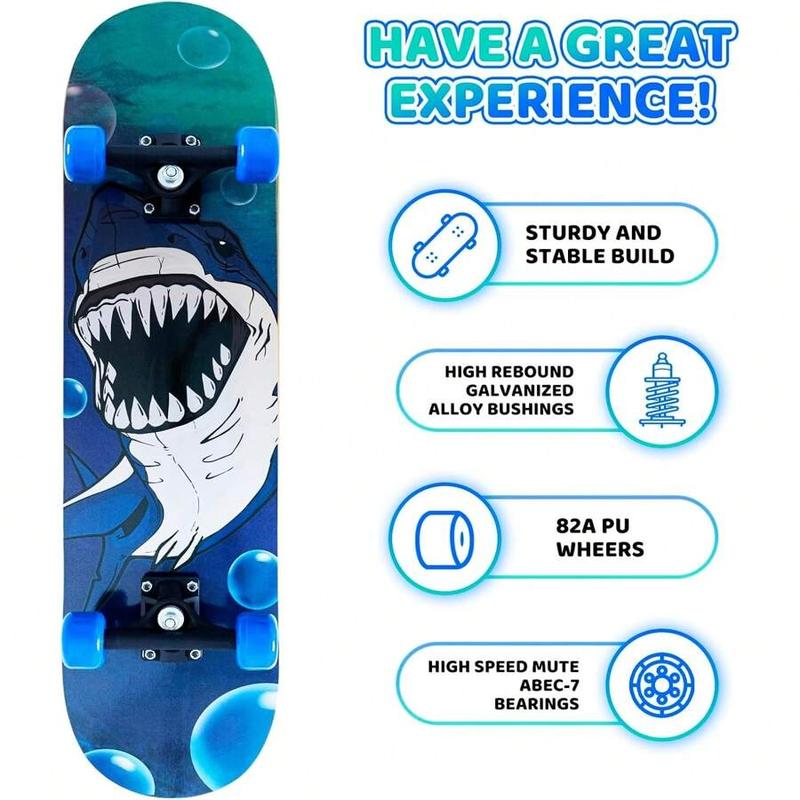 Standard Skateboards Gift 31 Inch Complete Skateboard Wood 9 Layer Canadian Maple Trick Skate Boards For Beginner skater  xl