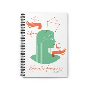 Kamal Harris Astrology Libra Spiral Notebook - Ruled Line