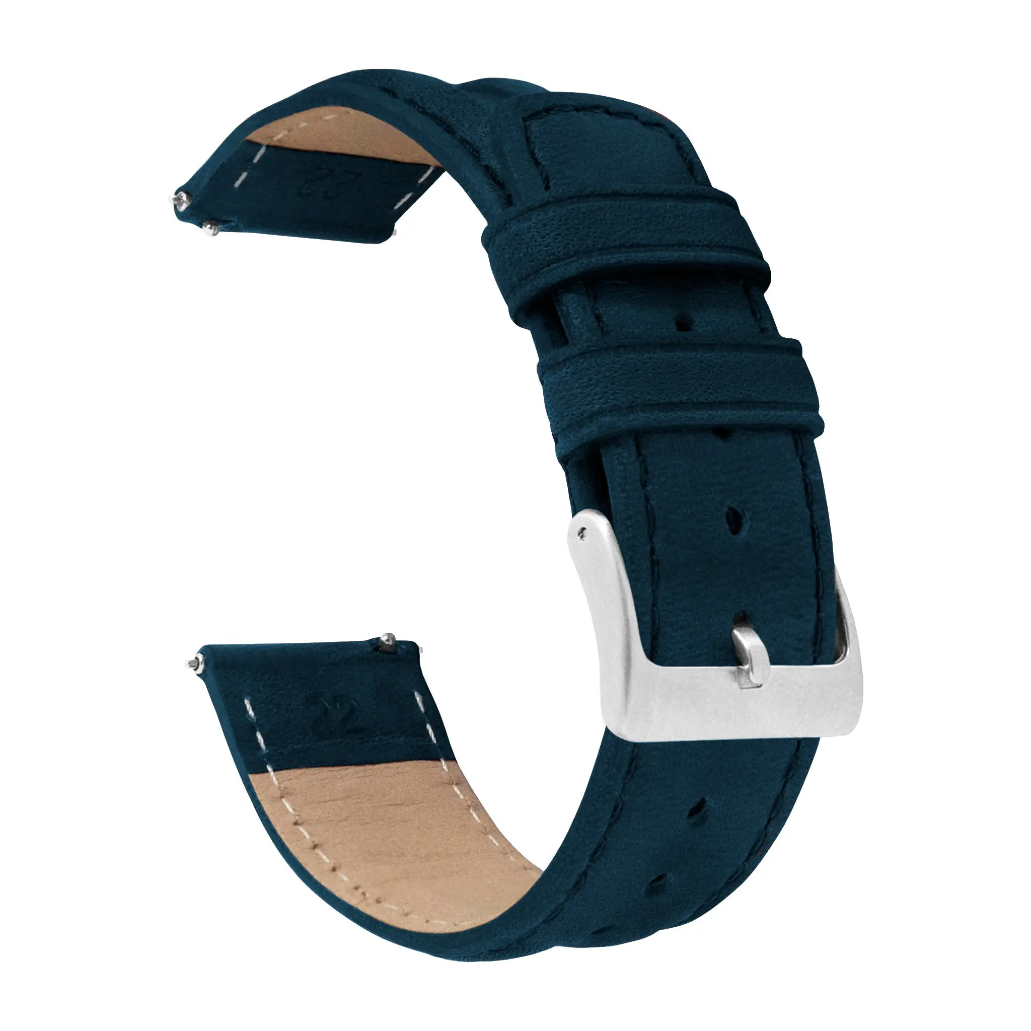 Coros Classic Horween Leather Navy Blue Watch Band