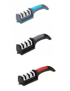 3 Stage Portable Knife Sharpener Sharpening Tool, Anti-slip,Easy To Repair,Restore and Polish Blades randon color