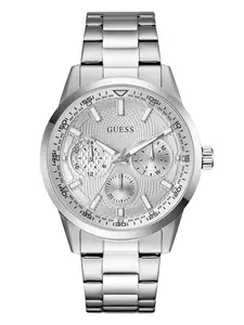 GUESS Male Silver-Tone Multifunction Watch