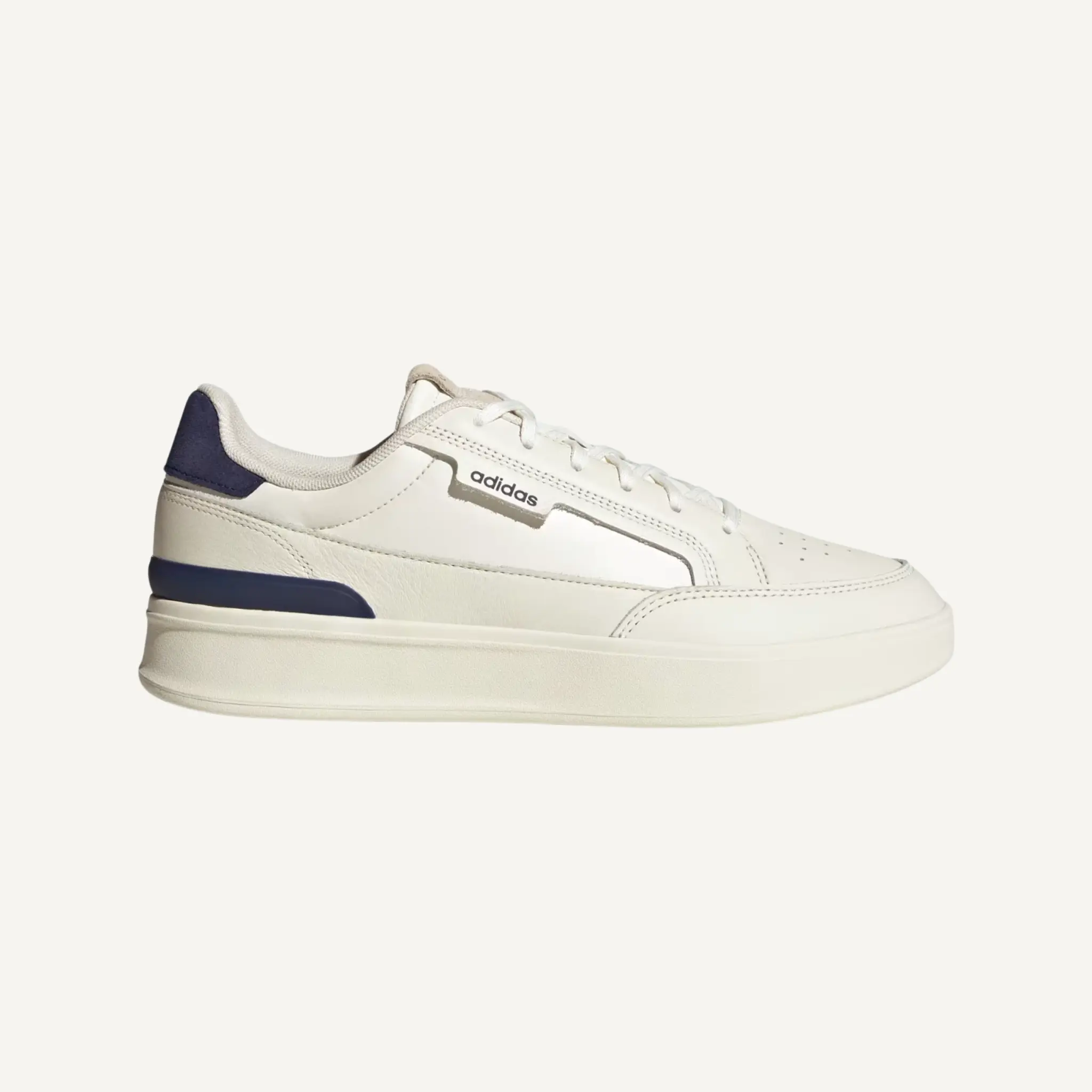 Adidas Men's Cream Aspyre 'Off White Dark Blue' Sneakers, JI2124 (No Box)