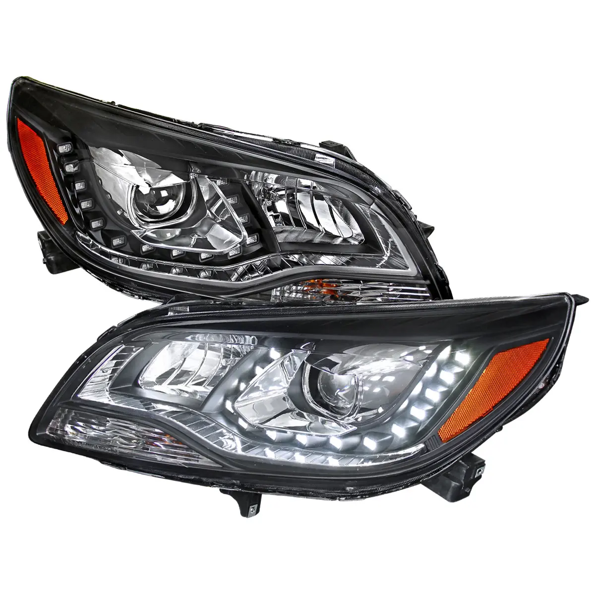 2013-2015 Chevrolet Malibu Projector Headlights (Matte Black Housing/Clear Lens) 2013-2015 Chevrolet Malibu Projector Headlights (Matte Black Housing/Clear Lens)