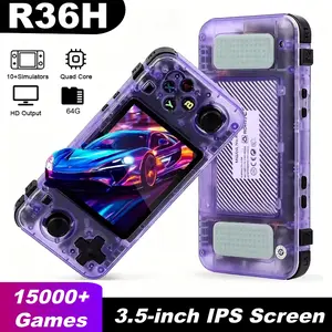 2025 New Retro Portable Console R36h Linux Open Source System Classic Game Console 3.5 Inch IPS Screen Portable Video Player