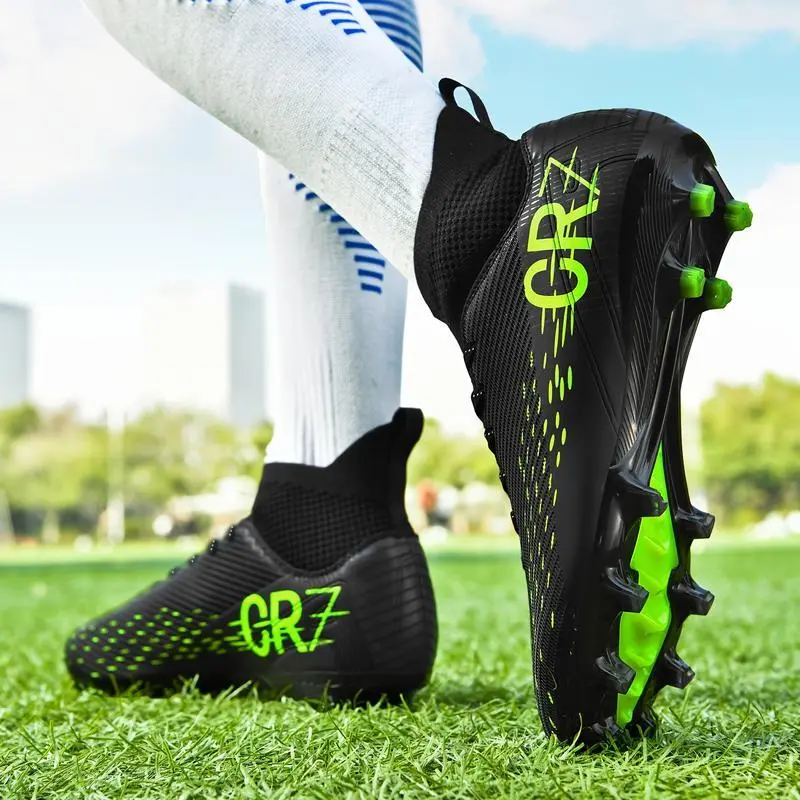 2024New Men'S Soccer Anti-Slip Boots AG Spikes Professional Competition Training Outdoor Lawn Football Boots Adult Breathable High-Top Soccer Cleats Couple Lightweight Classic Black Sports Football .dandy Quick-Dry Slip-On Water Shoes 2024New Men'S Soccer Anti-Slip Boots AG Spikes Professional Competition Training Outdoor Lawn Football Boots Adult Breathable High-Top Soccer Cleats Couple Lightweight Classic Black Sports Football .dandy Quick-Dry Slip-On Water Shoes