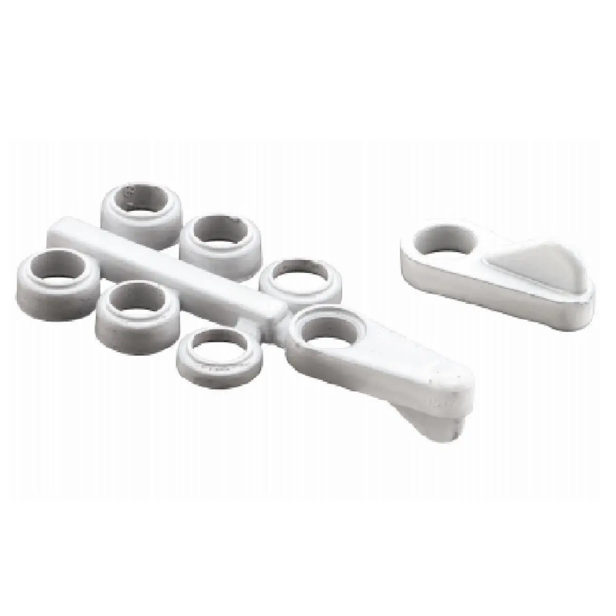 212 MAIN Diecast Screen Fastener Clips, 4-Pack Universal White Painted Clips, Adjustable Height Up to 7/16", 3/4" Reach (Sailing Water Sports Accessory), Fastener Clip