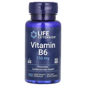 Life Extension Vitamin B6, 250 mg, 100 Vegetarian Capsules