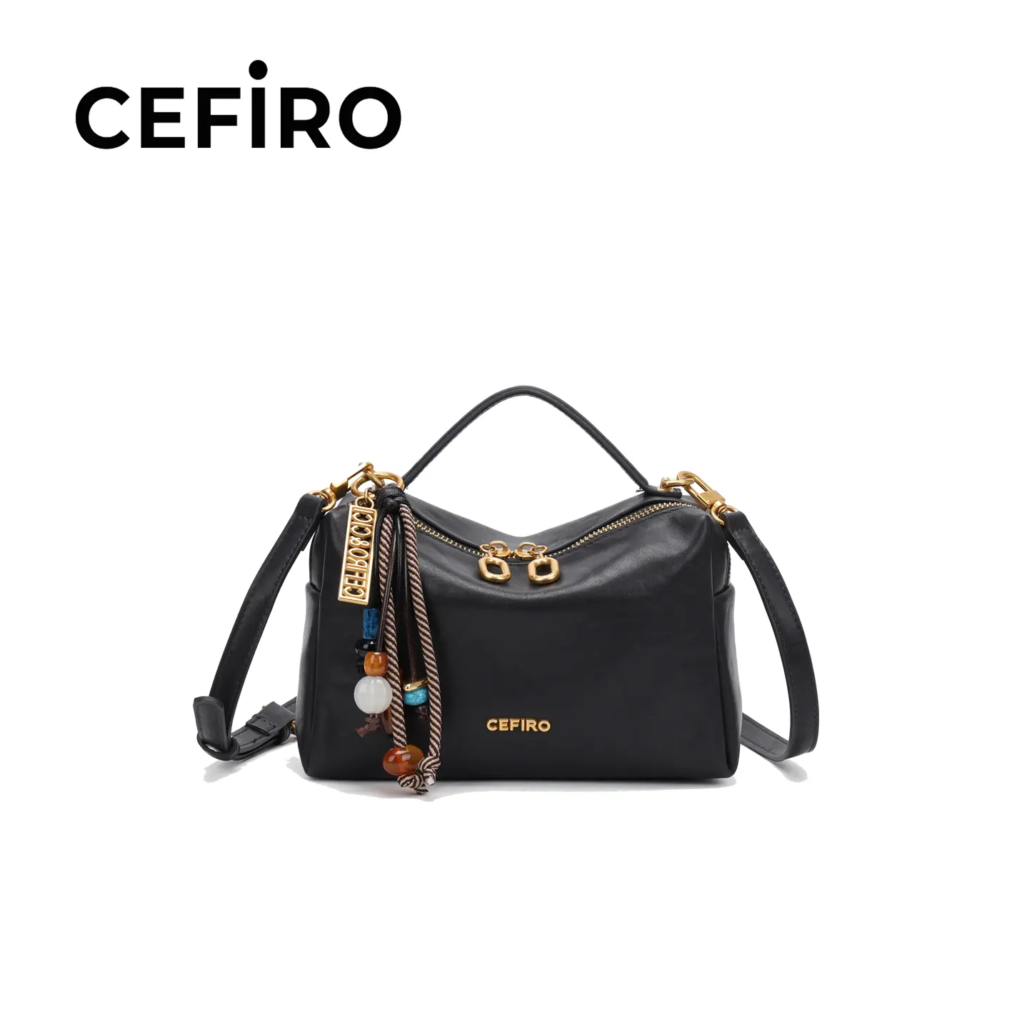CEFIRO Uluh Bag with Guard - Stylish Handbag with Gold Hardware and Adjustable Strap for Everyday Use CEFIRO Uluh Bag with Guard - Stylish Handbag with Gold Hardware and Adjustable Strap for Everyday Use