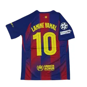 2026 Home Red Blue Soccer Jersey – Lamine Yamal #10 Short Sleeve Football Shirt, Lightweight Breathable Fan Apparel