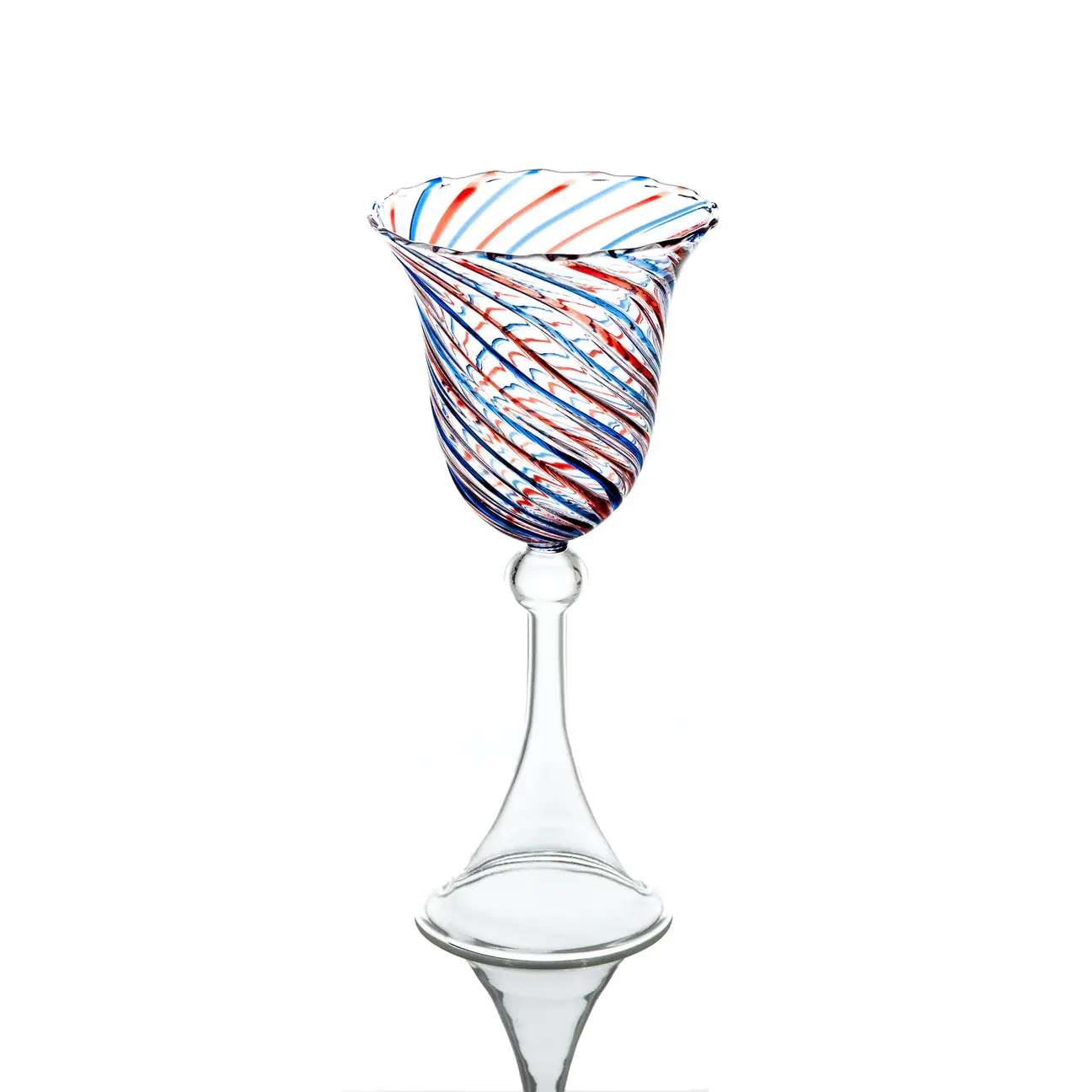 Red and Blue Swirl Water, Set of 4