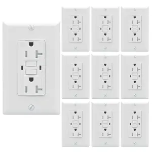 DECORA GFCI Outlet 15A 120V Self-Test Tamper-Resistant Weather-Resistant (10 Pack)