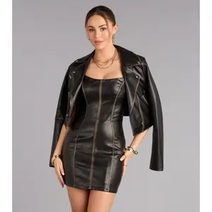 Arlowe Faux Leather Bodycon Dress