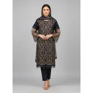 3 pc dress Embroidered Chiffon Pakistani wedding wear