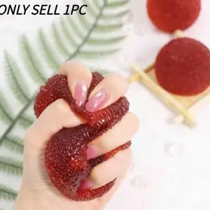 Realistic Raspberry Stress Relief Toy, Slow-Return Pressure Release Ball, Cool Ice Texture, Fun Toy, Stress Relief Fidget (not Edible)