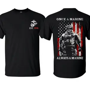 Custom USMC T-Shirt, Vintage Marine Corps Shirt,  Vintage Personalized US Marines Tee, Gift For Dad, Gift For Him, MADE IN USA