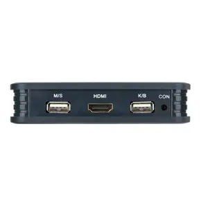 2 Port USB HDMI KVM Switch All in One Cable Design 4K One Key Press Control Switcher