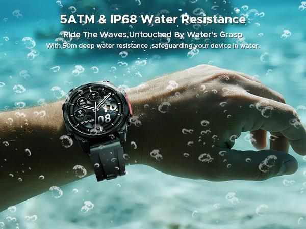 Anywise W1 Pro Waterproof Sport Smartwatch, 1.43" AMOLED Touchscreen Display, 170+ Sports & Workout Modes, Dual-Band GPS Tracking, 5ATM Waterproof Smartwatch