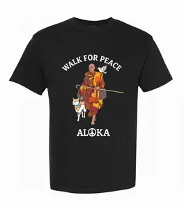 Walk for Peace Monks with Aloka The Peace Dog T-Shirt