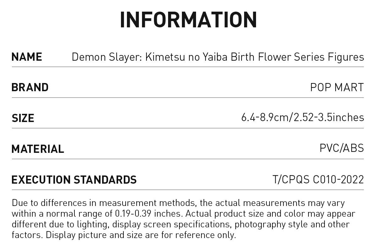 POP MART Kimetsu no Yaiba Birth Flower Series Figures, Blind Box, Mystery Box POP MART Kimetsu no Yaiba Birth Flower Series Figures, Blind Box, Mystery Box