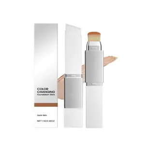 MDY Two-In-One Color-Changing Foundation Stick, Natural Light Texture Matte Finish, Long-Lasting Waterproof Sweatproof, 2-in-1 Color-Changing Foundation Stick Naturally Moisturizing Smooth Long Lasting Lightweight Non-Greasy Concealer