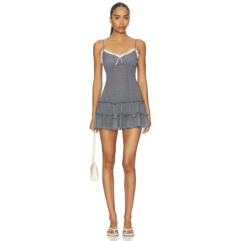 knee length dresses for ladies Lioness Ethereal Buckle Mini Dress Onyx