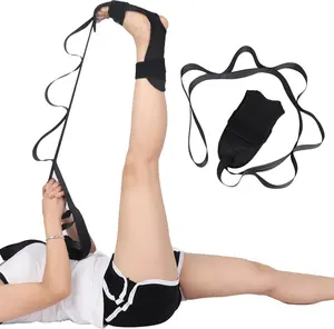 Foot and Calf Stretcher-Stretching Strap For Plantar Fasciitis, Heel Spurs, Foot Drop, Achilles Tendonitis & Hamstring. Yoga Foot & Leg Stretch Strap