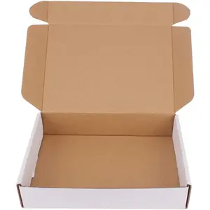 35 Pack 9x6.5x1.75 inch Corrugated Box Mailers- White Cardboard Shipping Box Corrugated Box Mailer Shipping Box For Mailer, Moving and Craft