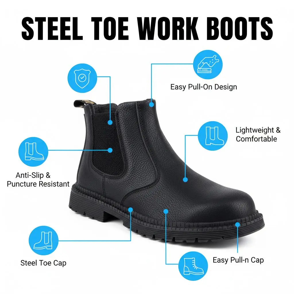 Unisex Safety Work Sneakers, Breathable Mesh Footwear, Waterproof, Smash-Proof, and Puncture-Proof with an Anti-Slip Sole for Workers, Water Proof