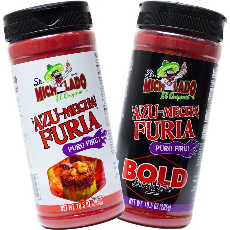 Azu-Mecha FURIA COMBO - Furia & Furia BOLD - Snack Seasoning - Sr. Michelado - Bottle Flavor Spice powder sr michel a do azume  chapowder