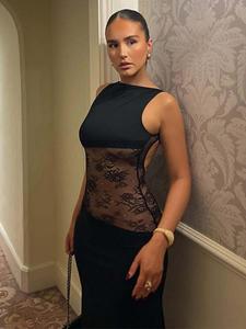 women's plain  sheer backless lace bodycon dress, sexy fashion solid color   dress for party club dating wear, ladies dress for all seasons