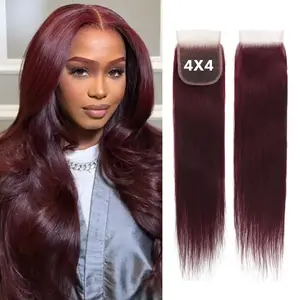 Starlet 100% Virgin Human Hair Hand-Tied 4x4 Lace Closure Straight