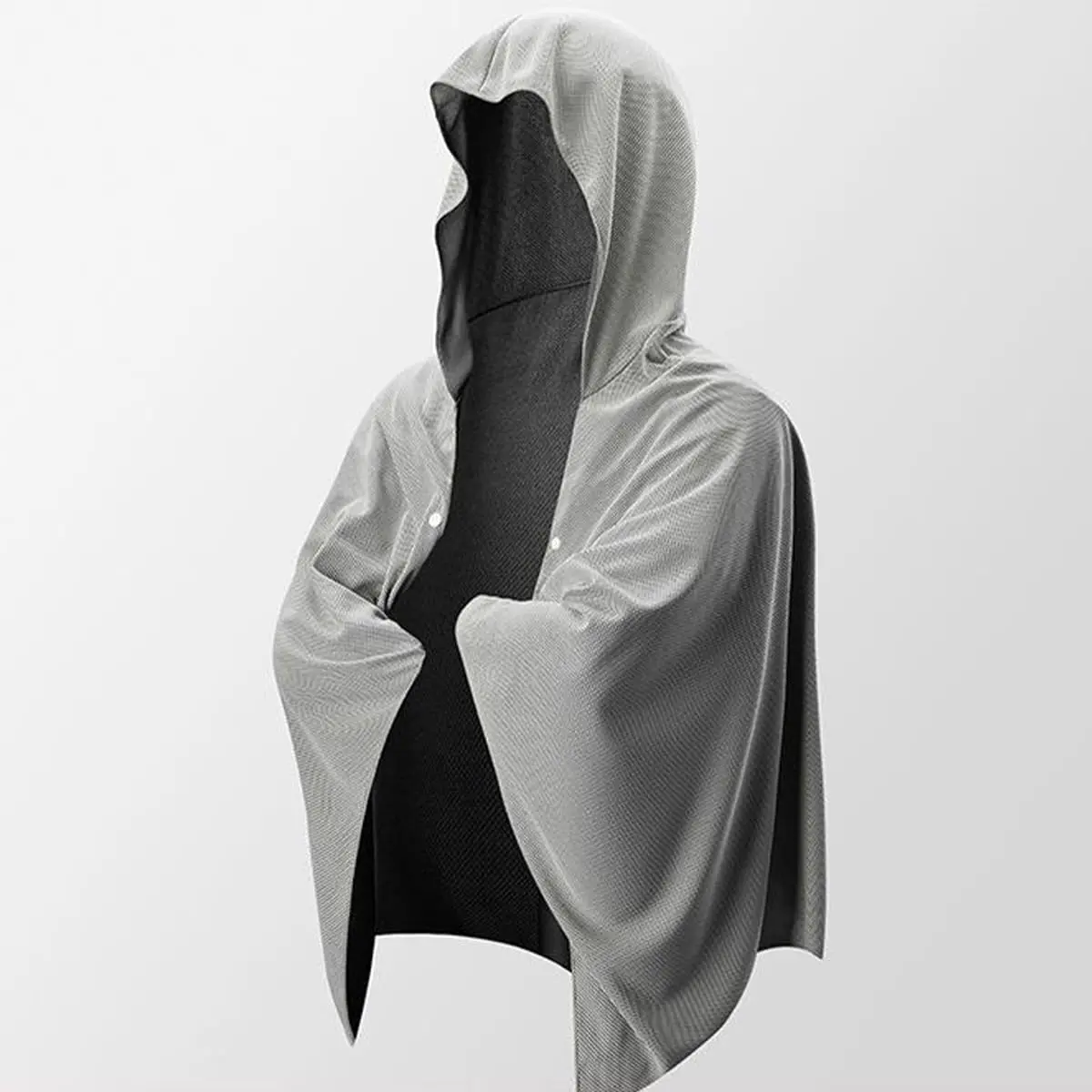 Cooling Beach Cape Hooded Shawl for Men Women UPF 50 Sun Protection Lightweight Swim Cover Up for Diving Snorkeling Summer Vacation Gym Yoga Travel Must Have