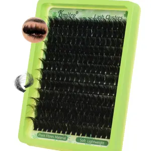 Thick Lash Clusters 14-24mm Long 240D Cluster Eyelash Extensions Waterproof Volume Eyelash Clusters 192Pcs Individual Lashes Soft Wispy False Eyelashes DIY Lash Extension