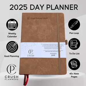 Crush Planners 2025 Day Planner with Monthly Sections and Customizable Features