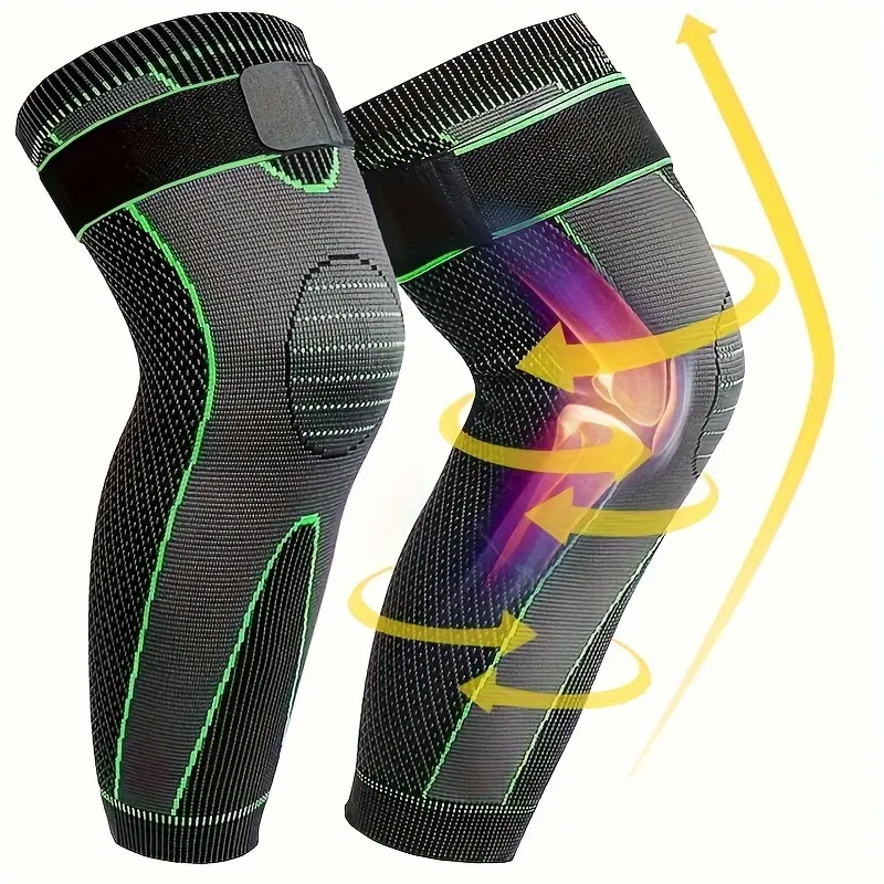 All-Seasons Compression Leg Sleeves for Men & Women (1 Pair) - Breathable Polyester Knee Support with Elastic Band for Basketball, Volleyball