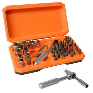 42-in-1 Precision Ratchet Screwdriver Set with Torque Wrench, S2 Bits, Magnetic Bit Driver, Flexible Shaft Extension, Compact Repair Tool Kit for Computer, Bicycle, Furniture Repair & DIY Projects