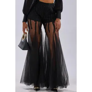 KYLIE MESH FLARE PANT KYLIE MESH FLARE PANT