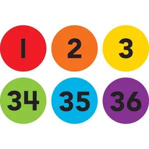 Spot On Numbers 1 - 36 Carpet Markers - 4"