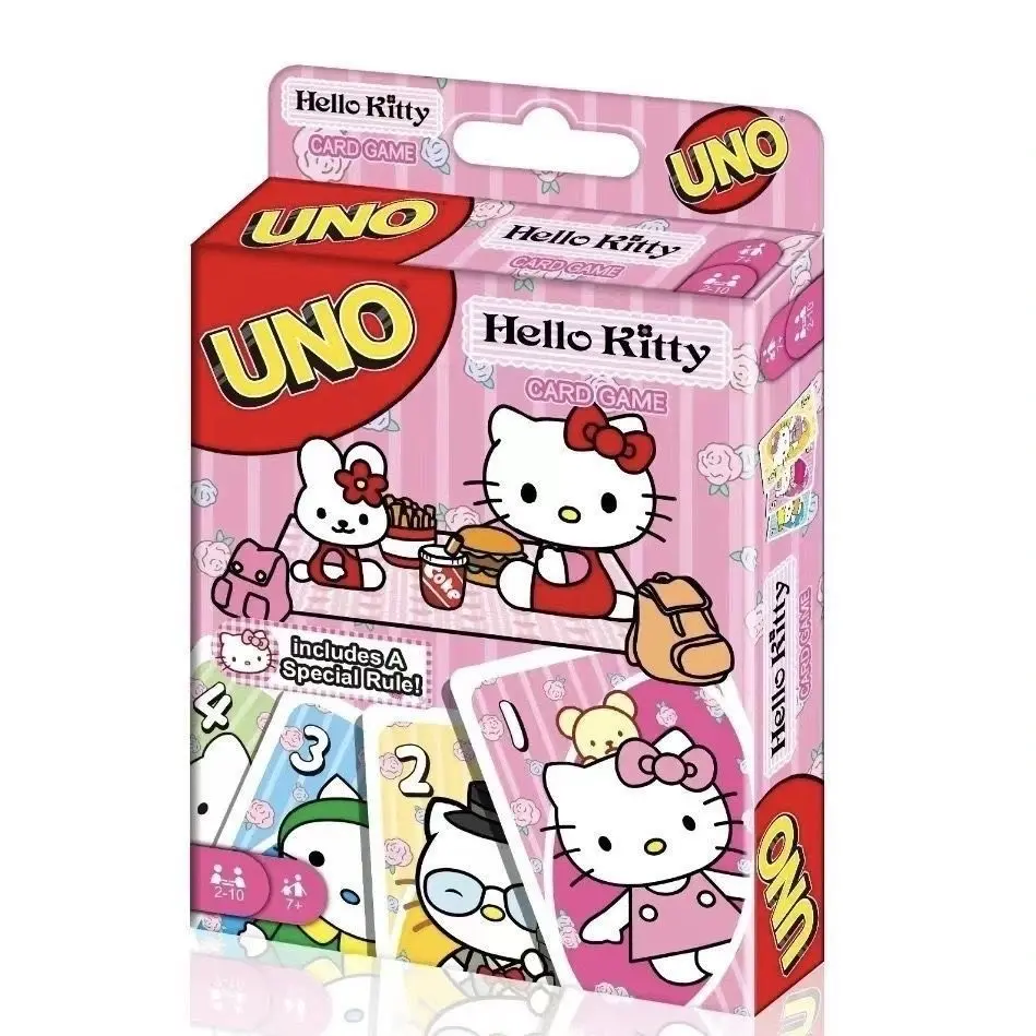 Uno Hello Kitty Paper Card Game, Tabletop Entertainment Poker Cards, Relaxing Puzzle Board Game, Ideal for Leisure & Fun