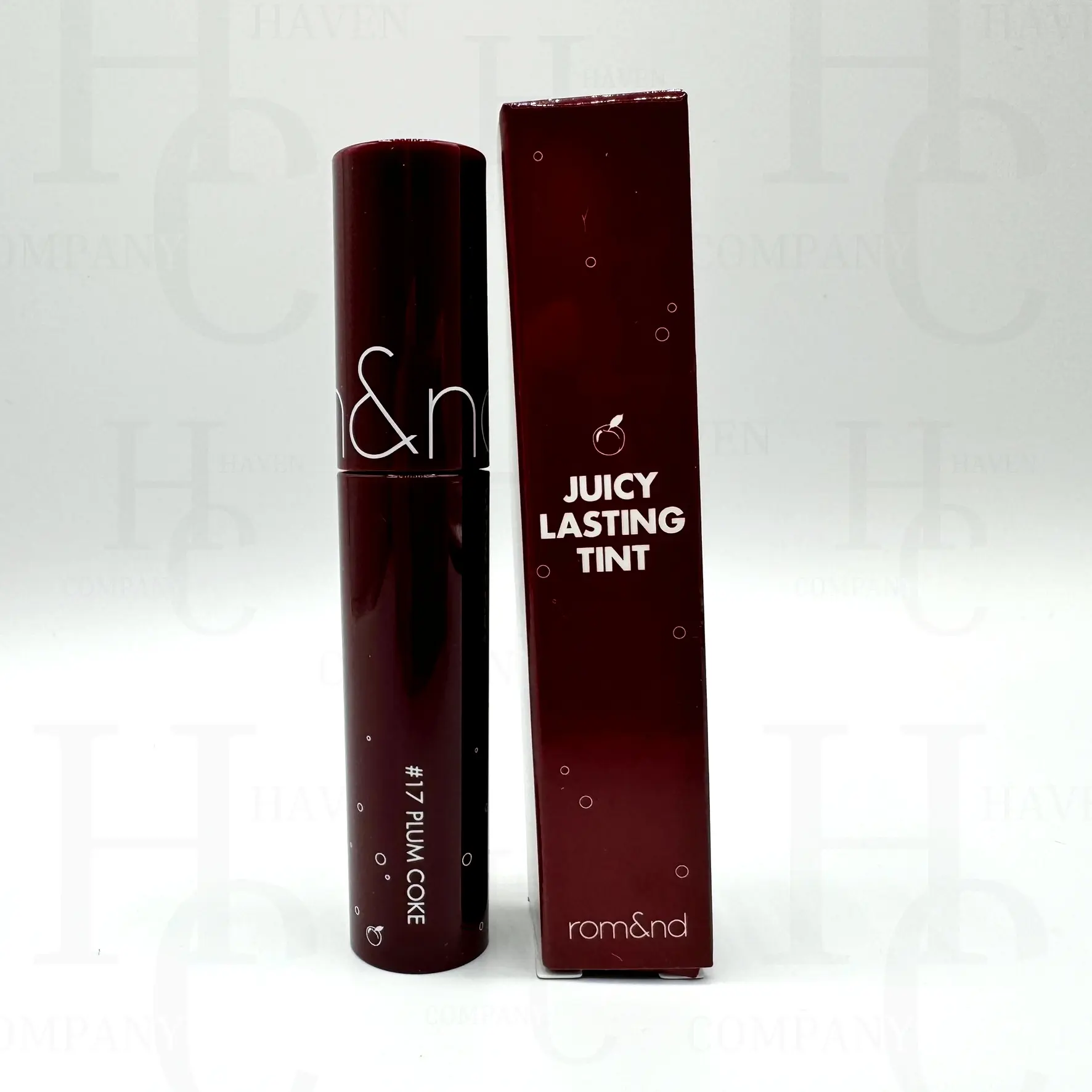 rom&nd Juicy Lasting Tint 17 Plum Coke | Deep Plum Red Glossy Lip