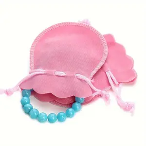 1pc Drawstring Velvet Packing Bag For Jewelry Gift, Pouch Jewelry Bag, Wedding/Christmas Favor Pouches & Gift Bags