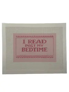I Read Past My Bedtime (words) Needlepoint Canvas