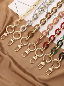 Acrylic-wrapped eyeglass chain buckle DIY plastic beads acrylic Beaded luggage chain phone case chain gentle and simple bag chain