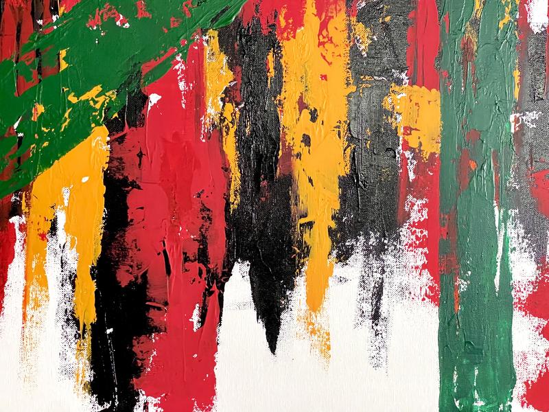 Acrylic Painting on Canvas with Unique Mixing Knife Technique for Home Decor.