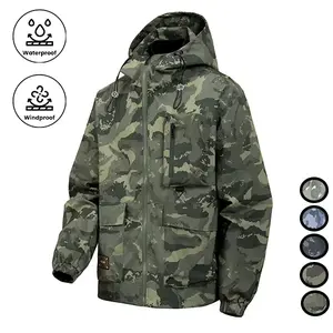 Men’s Autumn & Winter Casual Outdoor Fashion Sports Jacket – Trendy Camouflage Coat with Hood and Pockets